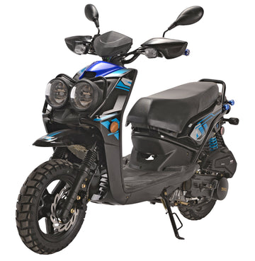 150cc Moped Street Scooter | Gas Powered, Aluminum Wheels, Adult Street Bike mississippipowersports